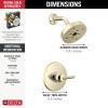 imageDelta Trinsic 14 Series SingleFunction H2Okinetic Shower Faucet Set Polished Nickel Shower Head and Handle Valve Trim Kit Polished Nickel T14259PN Valve Not Included