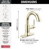imageDelta Trinsic 1Hole PullDown Bathroom Faucet Polished Nickel High Arc Single Hole Bathroom Sink Faucet with Sprayer Metal PushPop Drain Assembly Polished Nickel 559HARPNPDDST