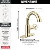 imageDelta Trinsic High Arc 1Hole Bathroom Faucet with Wheel Handle Polished Nickel Single Hole Bathroom Sink Faucet PushPop Drain Assembly Polished Nickel 558HARPNDSTPolished Nickel