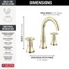 imageDelta Trinsic High Arc Widespread Bathroom Faucet with Wheel Handle Polished Nickel 3Hole Bathroom Sink Faucet Metal PushPop Drain Assembly Polished Nickel 3558PNMPUDSTPolished Nickel