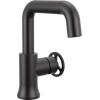 imageDelta Trinsic USpout 1Hole Bathroom Faucet with Wheel Handle Gold Single Hole Bathroom Sink Faucet Metal PushPop Drain Assembly Champagne Bronze 5547HARCZDSTMatte Black