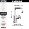 imageDelta Trinsic USpout 1Hole Bathroom Faucet with Wheel Handle Gold Single Hole Bathroom Sink Faucet Metal PushPop Drain Assembly Champagne Bronze 5547HARCZDSTChrome