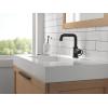 imageDelta Trinsic USpout 1Hole Bathroom Faucet with Wheel Handle Gold Single Hole Bathroom Sink Faucet Metal PushPop Drain Assembly Champagne Bronze 5547HARCZDSTMatte Black