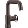 imageDelta Trinsic USpout 1Hole Bathroom Faucet with Wheel Handle Gold Single Hole Bathroom Sink Faucet Metal PushPop Drain Assembly Champagne Bronze 5547HARCZDSTVenetian Bronze