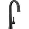imageDelta Faucet Monrovia Touchless Bar Faucet with Touch Technology Brushed Nickel Pull Down Prep Sink Faucet Lumicoat Arctic Stainless 9991TLARPRDSTMatte Black