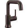 imageDelta Trinsic USpout 1Hole Bathroom Faucet with Wheel Handle Gold Single Hole Bathroom Sink Faucet Metal PushPop Drain Assembly Champagne Bronze 5547HARCZDSTVenetian Bronze