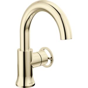 imageDelta Trinsic High Arc 1Hole Bathroom Faucet with Wheel Handle Polished Nickel Single Hole Bathroom Sink Faucet PushPop Drain Assembly Polished Nickel 558HARPNDSTBrilliance Polished Nickel